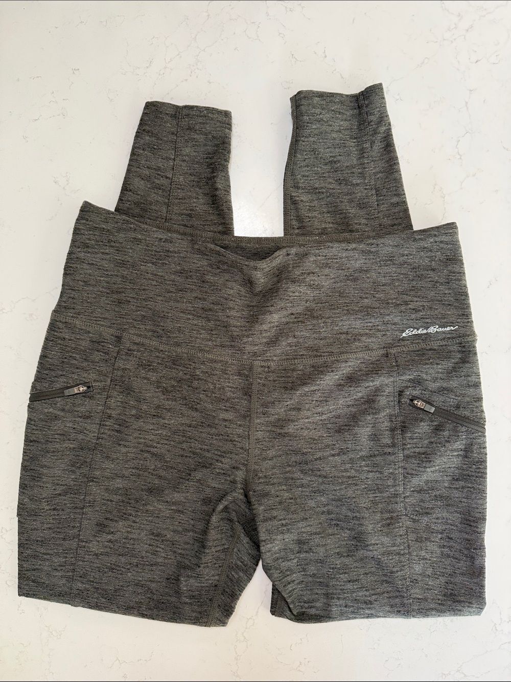 Eddie Bauer Charcoal Gray Active Leggings with Zipper Pockets